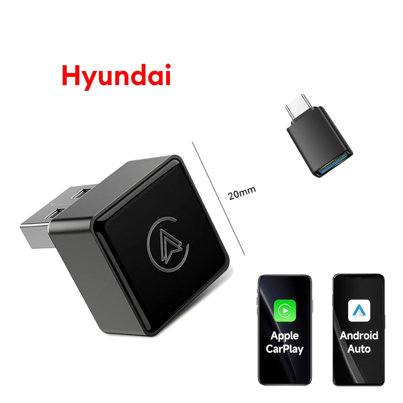 Adaptador Wireless CarPlay e Android Auto 2 em 1 para Hyundai | Velox Motors