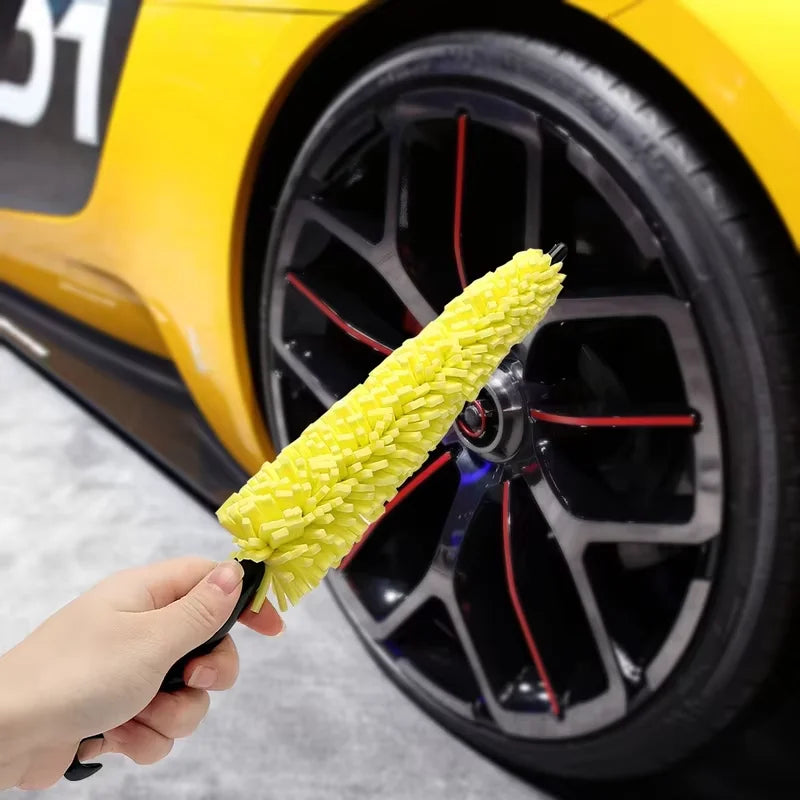 Escova de Limpeza para Rodas Automotivas com Cabo Antiderrapante | Velox Motors