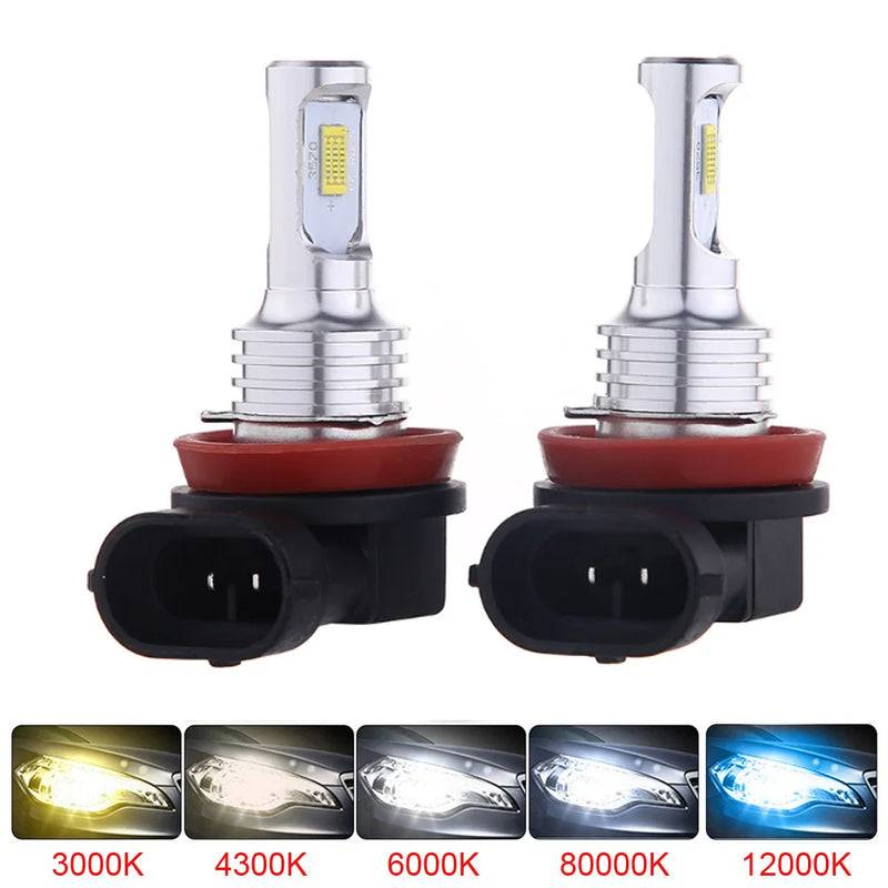 Lâmpadas LED H11 H8 H9 30000LM 3000K 6000K Alta Potência Automotiva | Velox Motors