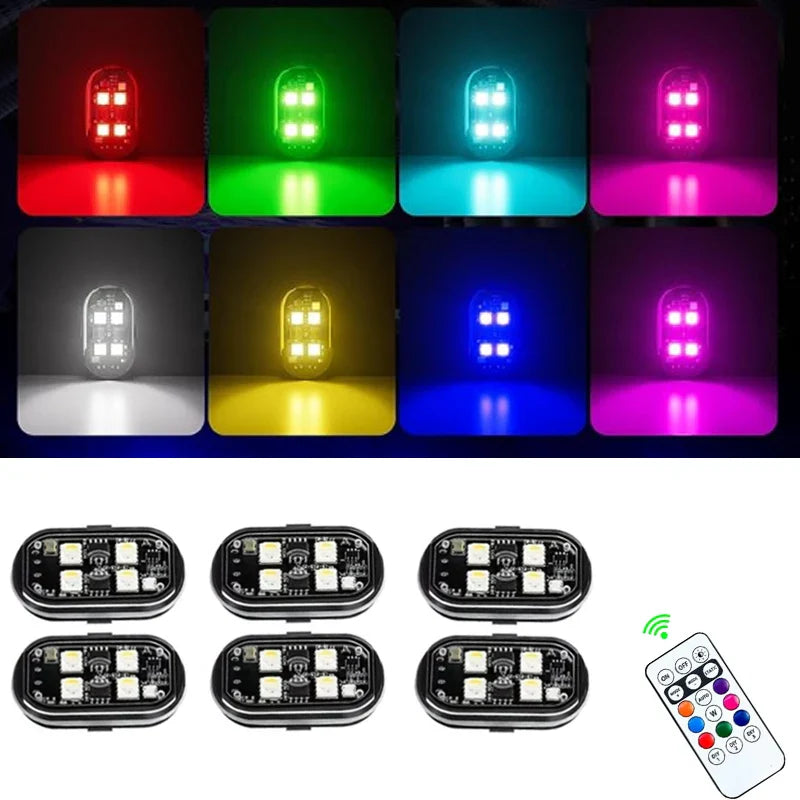 Luz LED Strobo Sem Fio RGB para Carro e Moto com USB | Velox Motors
