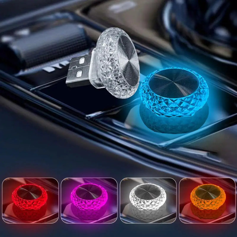 Mini Luz LED USB para Interior de Carro Iluminação Ambiente Portátil | Velox Motors