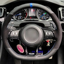 Capa de Volante em Couro Suede para VW Golf Polo GTI Costura Manual | Velox Motors
