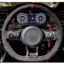 Capa de Volante em Couro Suede para VW Golf Polo GTI Costura Manual | Velox Motors
