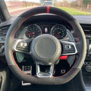 Capa de Volante em Couro Suede para VW Golf Polo GTI Costura Manual | Velox Motors