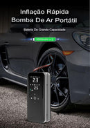 Compressor de Ar Portátil 12V Sem Fio com Iluminação LED e Inflação Rápida | Velox Motors